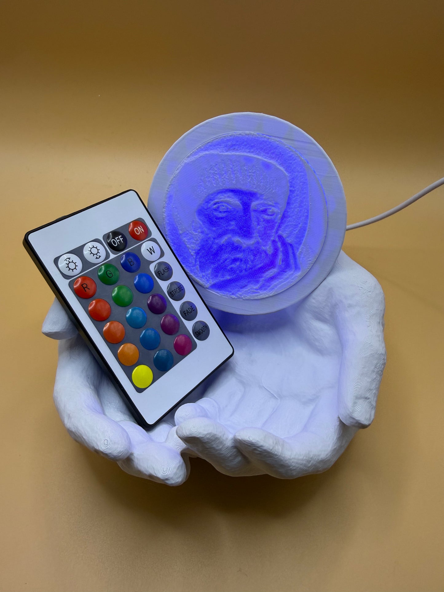 Personalised Lithophane Memorial Light – Open Hands