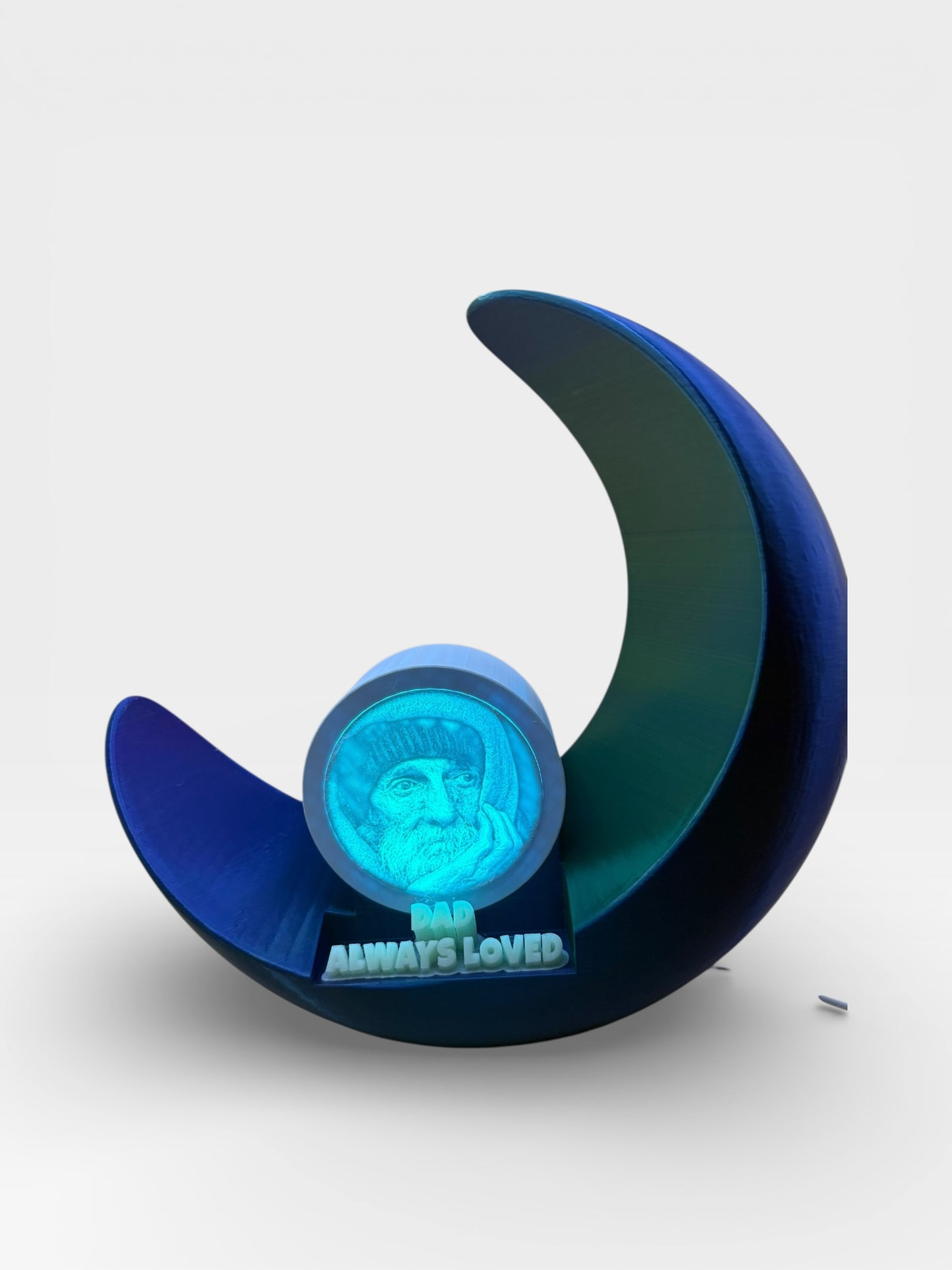 Personalised Lithophane Memorial Light – crescent moon